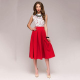 2018 Summer Dress Women Elegant Fashion Printing Bohemian Dress Casual Sleeveless O-Neck Floral Prom Midi Party Dresses Vestido 2018 Summer Dress Women Elegant Fashion Printing Bohemian Dress Casual Sleeveless O-Neck Floral Prom Midi Party Dresses Vestido