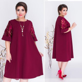 2018 Summer Dress Plus Size Women Dress Lace Sleeve Flare Casual Loose Dress 5XL 6XL Big Size Beach Dress Female Vestidos