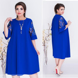 2018 Summer Dress Plus Size Women Dress Lace Sleeve Flare Casual Loose Dress 5XL 6XL Big Size Beach Dress Female Vestidos