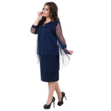 2018 Summer Dress Plus Size Women Dress Fashion Straight Patchwork Mesh Dress Large Size Sheer Party Dress Vestidos 5XL 6XL