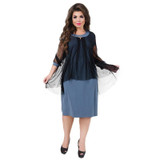 2018 Summer Dress Plus Size Women Dress Fashion Straight Patchwork Mesh Dress Large Size Sheer Party Dress Vestidos 5XL 6XL