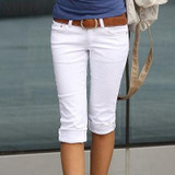 2018 Summer Capri Pants Women Plus Size Casual Capris For Women Elastic Cotton Stretch Pencil Pants Women Capri Pants Trousers