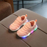 2018 Spring/Summer stars fashion LED children shoes casual pure solid color glowing sneakers kids Lovely girls boys shoes