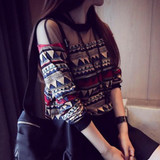 2018 Spring winter Korean fashion women hoodies ladies sexy mesh stitching round neck sweatshirts female long sleeve tops tees