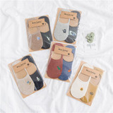 2018 spring summer women socks 2 pairs short cotton color cute creative print women fashion socks for women korean style