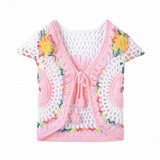 2018 Spring Summer new baby girls knitting vest Fashion waistcoat for 0-9M baby girls thin baby knitted soft outwear clothes