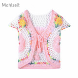 2018 Spring Summer new baby girls knitting vest Fashion waistcoat for 0-9M baby girls thin baby knitted soft outwear clothes