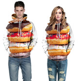 Mr.1991INC New Fashion Hooded Men/Women Hoodies 3d Printed Hamburger the Big Mac Men Sweatshirt Cap Hoodies lovely Tracksuits