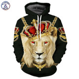 Mr.1991INC Lion King Hoodies Men Women Unisex Sweatshirts 3d Print Colorful Blocks Skull Hooded Hoodies Hip Hop Hoodies