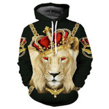 Mr.1991INC Lion King Hoodies Men Women Unisex Sweatshirts 3d Print Colorful Blocks Skull Hooded Hoodies Hip Hop Hoodies