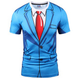 Mr.1991inc Hot New Style Casual Men 3D T Shirt Short Sleeve tattoo black suit Digital Printing Summer Tops size S-XXXL 5988