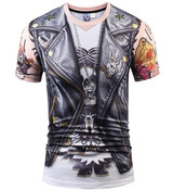 Mr.1991inc Hot New Style Casual Men 3D T Shirt Short Sleeve tattoo black suit Digital Printing Summer Tops size S-XXXL 5988