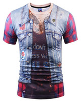 Mr.1991inc Hot New Style Casual Men 3D T Shirt Short Sleeve tattoo black suit Digital Printing Summer Tops size S-XXXL 5988