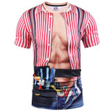 Mr.1991inc Hot New Style Casual Men 3D T Shirt Short Sleeve tattoo black suit Digital Printing Summer Tops size S-XXXL 5988