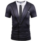 Mr.1991inc Hot New Style Casual Men 3D T Shirt Short Sleeve tattoo black suit Digital Printing Summer Tops size S-XXXL 5988