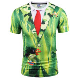 Mr.1991inc Hot New Style Casual Men 3D T Shirt Short Sleeve tattoo black suit Digital Printing Summer Tops size S-XXXL 5988