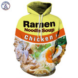 Mr.1991INC Hooded Hoodies Men/women 3d sweatshirts Print Raman Noodle Soup Hoody Unisex Casual Hoodies