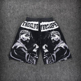 Mr.1991INC Hip hop shorts men's 3d beach shorts print rapper Tupac THUG LIFE 2pac shorts lovely 3d short pants