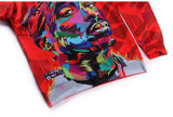 Mr.1991INC Hip hop 3d sweatshirt for men autumn pullovers print rapper Tupac 2pac hoodies long sleeve tops red color