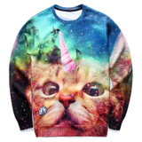 Mr.1991INC harajuku hoodies for men/women funny print Lovely ice cream cone cat pullover 3d sweatshirts autumn tops clothes