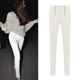 Luck Dog Lady Zip Pencil Pants High Waisted Slim Stretch Leggings Trousers Pants