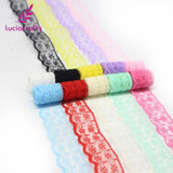 Lucia crafts W:2.2cm Embroidered Net Lace Ribbons Yarns Sewing Garment Trim Wedding Lace DIY Craft Accessories 5y/10y 17010010