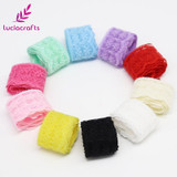 Lucia crafts W:2.2cm Embroidered Net Lace Ribbons Yarns Sewing Garment Trim Wedding Lace DIY Craft Accessories 5y/10y 17010010