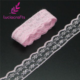 Lucia crafts W:2.2cm Embroidered Net Lace Ribbons Yarns Sewing Garment Trim Wedding Lace DIY Craft Accessories 5y/10y 17010010