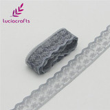 Lucia crafts W:2.2cm Embroidered Net Lace Ribbons Yarns Sewing Garment Trim Wedding Lace DIY Craft Accessories 5y/10y 17010010