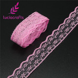 Lucia crafts W:2.2cm Embroidered Net Lace Ribbons Yarns Sewing Garment Trim Wedding Lace DIY Craft Accessories 5y/10y 17010010