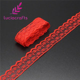 Lucia crafts W:2.2cm Embroidered Net Lace Ribbons Yarns Sewing Garment Trim Wedding Lace DIY Craft Accessories 5y/10y 17010010