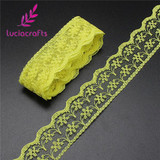 Lucia crafts W:2.2cm Embroidered Net Lace Ribbons Yarns Sewing Garment Trim Wedding Lace DIY Craft Accessories 5y/10y 17010010