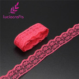 Lucia crafts W:2.2cm Embroidered Net Lace Ribbons Yarns Sewing Garment Trim Wedding Lace DIY Craft Accessories 5y/10y 17010010