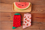 Lucidity Autumn Female Socks Watermelon Pattern Cotton Socks For Women Creative Socks Women High Quality 2pairs/lot