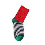 Lucidity Autumn Female Socks Watermelon Pattern Cotton Socks For Women Creative Socks Women High Quality 2pairs/lot
