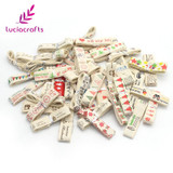 Lucia crafts Randomly 10-26mm 12y/lot,1y/style Printed Cotton Ribbons DIY Gift Packaging Handmade Accessories 040056108