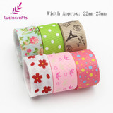 Lucia crafts Multi Option Printed Grosgrain Ribbons DIY Hairbow Art Cartoon Ribbon Accessories Sewing Supplies 6y/lot,040054070