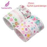 Lucia Crafts 6y/8y/10y Multi option Grosgrain Embroidered Ribbons Bow craft DIY Headdress Sewing Handmade Accessory 040054276