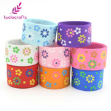 Lucia crafts 5y/8y 25mm Polyester Grosgrain Printed Ribbons DIY Hair Bow Garment Handmade Sewing Trim Ribbon Materials 040054264