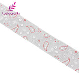 Lucia crafts 5y/6y 25mm Printed Organza Ribbons Headwear Packing Christmas Party Materials DIY Sewing Accessories 040044031