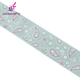 Lucia crafts 5y/6y 25mm Printed Organza Ribbons Headwear Packing Christmas Party Materials DIY Sewing Accessories 040044031