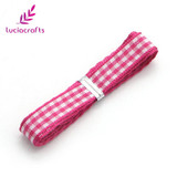 Lucia crafts 5y/18y 9.5-10mm Multi color option Polyester Grosgrain Ribbon Gift Package DIY Hairbow Accessories 040048002