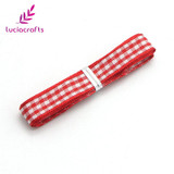 Lucia crafts 5y/18y 9.5-10mm Multi color option Polyester Grosgrain Ribbon Gift Package DIY Hairbow Accessories 040048002