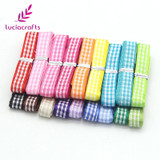 Lucia crafts 5y/18y 9.5-10mm Multi color option Polyester Grosgrain Ribbon Gift Package DIY Hairbow Accessories 040048002