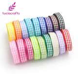 Lucia crafts 5y/18y 9.5-10mm Multi color option Polyester Grosgrain Ribbon Gift Package DIY Hairbow Accessories 040048002