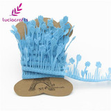 Lucia crafts 2y/lot Grass Flower Style Lace Ribbons Handmade Lace Trim Garment Sewing DIY Material Party Accessories 040051063