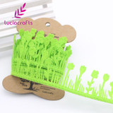 Lucia crafts 2y/lot Grass Flower Style Lace Ribbons Handmade Lace Trim Garment Sewing DIY Material Party Accessories 040051063