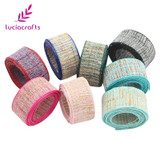 Lucia crafts 2y/lot 1"25mm Natural Hemp Ribbon Jute Burlap DIY Vintage Rustic Linen Handcraft Wedding Party Decoration 047005034