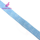 Lucia crafts 25mm Polyester Flower Printing Satin Grosgrain Ribbons DIY Wrapping Sewing Handmade Material Accessories 040054260