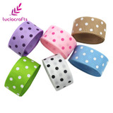 Lucia Crafts 22mm Polka Dot Printed Grosgrain Ribbons Sewing DIY Ribbon Headdress/Wedding/Party/Wrapping Decoration 6y 040054005